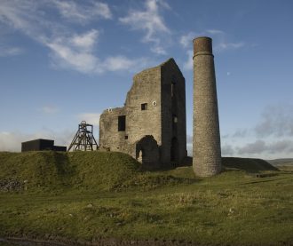 CAHG Photo 2 Magpie Mine, near Sheldon, is one of the most iconic lead mining sites in the Peak District with a long and rich history. This 19th century Cornish pumping engine house is prominent local landmark. | © John Barnatt