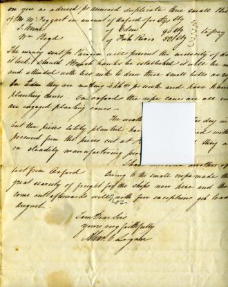 0114 Letter to John Gladstone & Co, Liverpool from Alexander C Logan, May Hill, Manchester, Jamaica. 1840