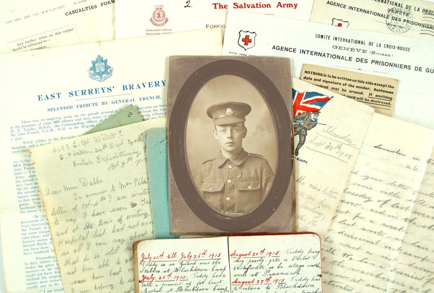 7502_add20_Cutt_papers Papers of Pte Edward Cutt, killed at Loos, 1915