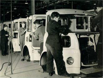 Workers on Cab Trim, BMC Bathgate (1961)
