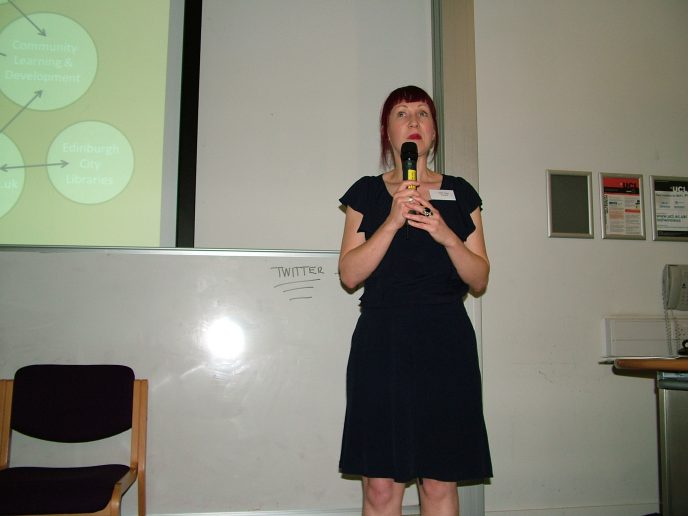 DSCF1617 Helen Foster from the Royal Commission on the Ancient and Historical Monuments of Scotland
