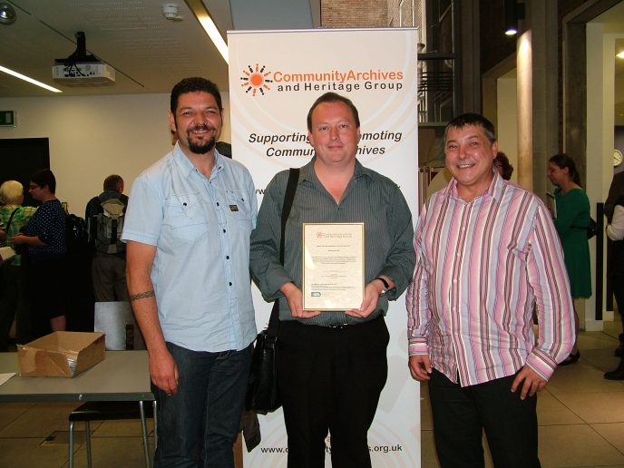 DSCF1634 representatives from Plymouth 'Pride in our Past', winners of the 'Most Inspirational' Community Archive 2011