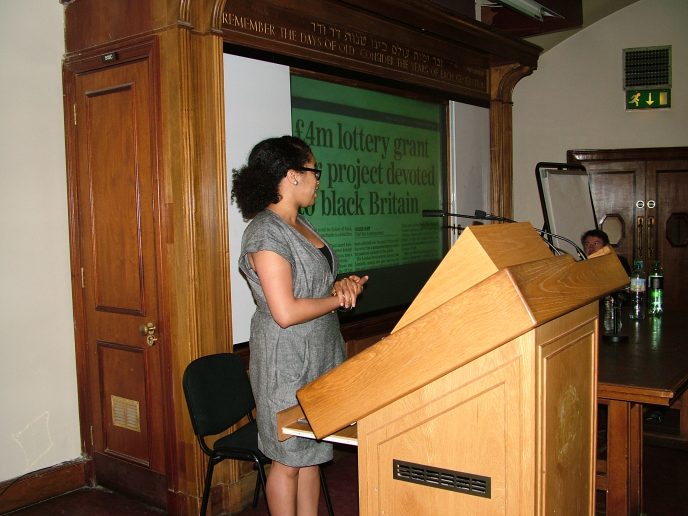 DSCF5118 Kelly Foster's account of the Black Cultural Archive