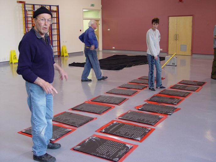 Preparing_the_plaques1 Preparing the plaques. L-R Ken L. James, Trevor John and Joanna Daniel