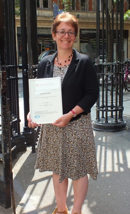 SIX_STREETS Diane Moss of Six Streets Local History Network Derby Winner of the 'Most Innovative' Community Archive and Heritage Group