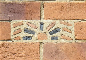Tile mosaic on a Welwyn Garden City House