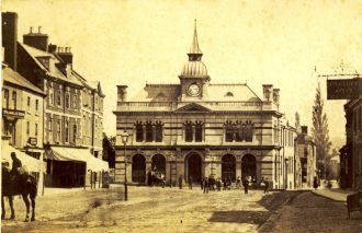 Town_hall_c._1870_by_W.J._Whiteb1 Towcester Town Hall c.1870