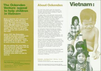 Ockenden Vietnam appeal leaflet