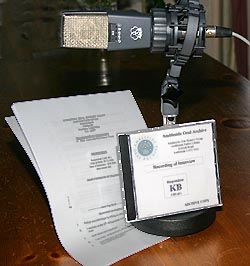 Oral history transcript and recording