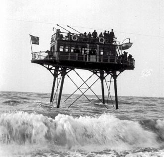 The Brighton and Rottingdean Seashore Elecric Railway, the so-called Daddy Longlegs railway, was built in 1896.
