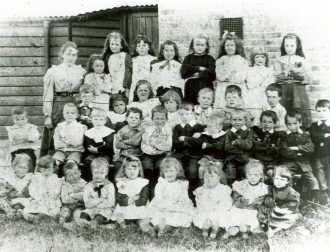 Earliest Eythorne School picture, circa 1900