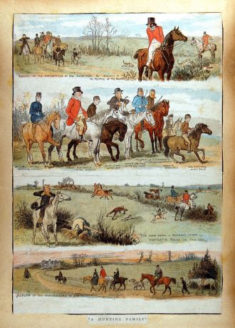 Hunting cartoon featured in scrapbooks (1900-1904)