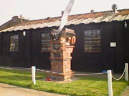 Metheringham Airfield Visitor Centre & memorial to Squadron Leader Robertson and crew.