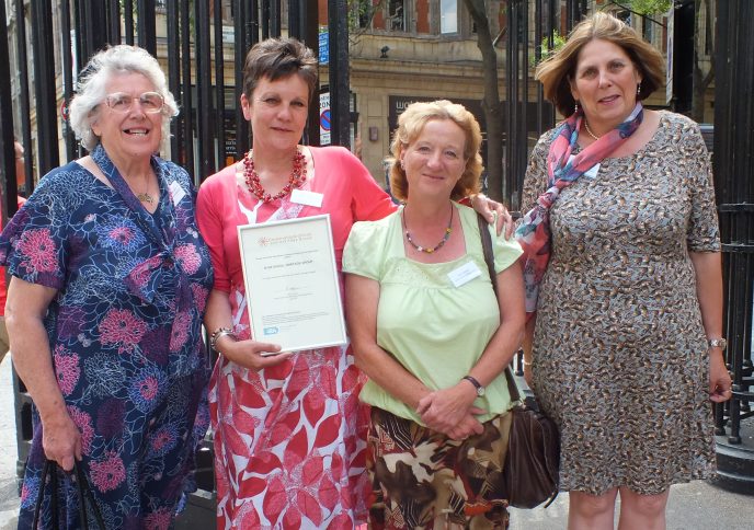ryde_1 Kate MacDonell, Janette Gregson, Shelagh Gaylard and Carol Strong from Ryde Social Heritage Group Winner of the 'Most Inspirational' Community Archive and Heritage Group