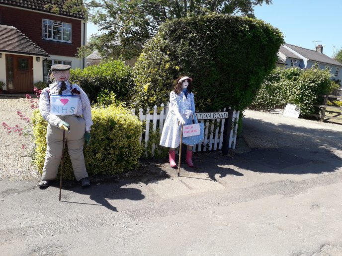 Bert has a new lady friend Victoria (Vicki) keeping her social distance in Station Rd May 2020 Bert has a new lady friend Victoria (Vicki) keeping her social distance in Station Rd May 2020 | Image courtesy of Harston History and Hilary Roadley