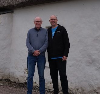Project co-administrators, Brian O’Halloran from California and Noel Murphy from Galway, meet in their only face to face meeting July 2022.
