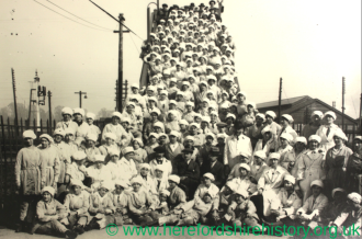 Munitions workers on bridge Rotherwas ROF Project (Rotherwas Together)